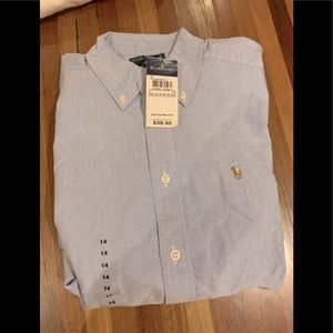 NWT blue polo button down boys 14-16- see 3 shirts for sale bundle them